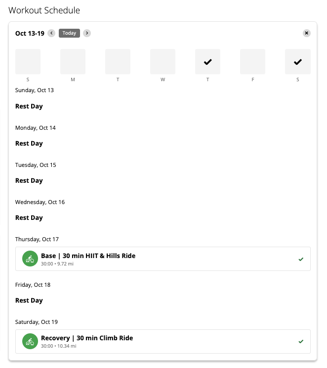 Peloton workouts counting towards a Garmin Coach plan